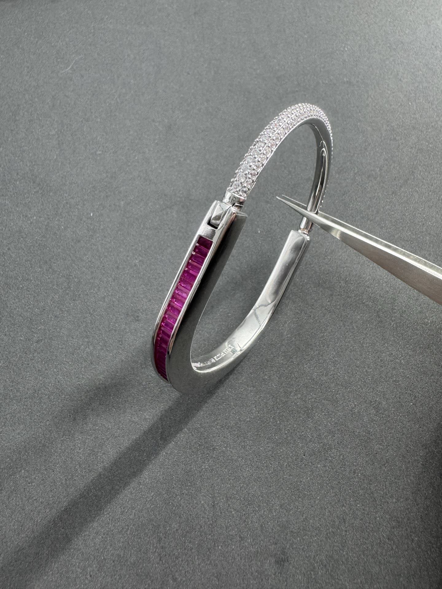 Tiffany & Co Happy Diamonds and Ruby Bangle Bracelet Tiffany & Co Happy Diamonds and Ruby Bangle Bracelet